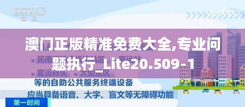 澳门正版精准免费大全,专业问题执行_Lite20.509-1