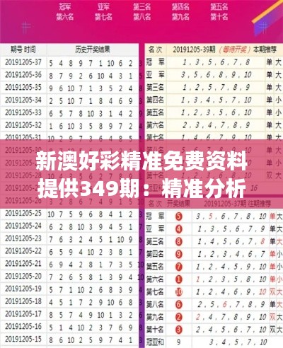 新澳好彩精准免费资料提供349期：精准分析，为您的投资加码