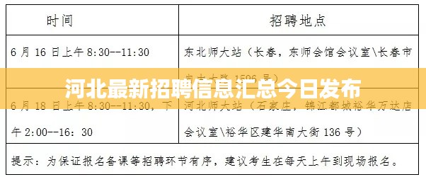 河北最新招聘信息汇总今日发布