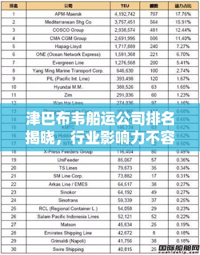 津巴布韦船运公司排名揭晓，行业影响力不容小觑